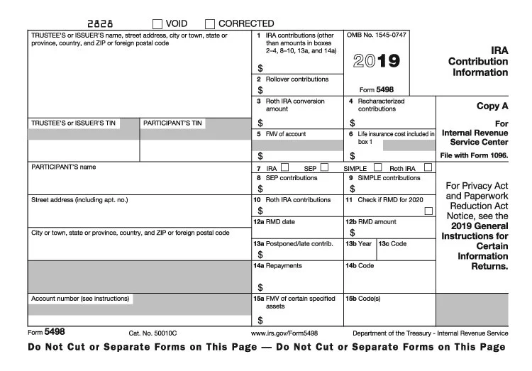 ぽっちページ IRS Form 5498 Box-by-Box — Ascensus